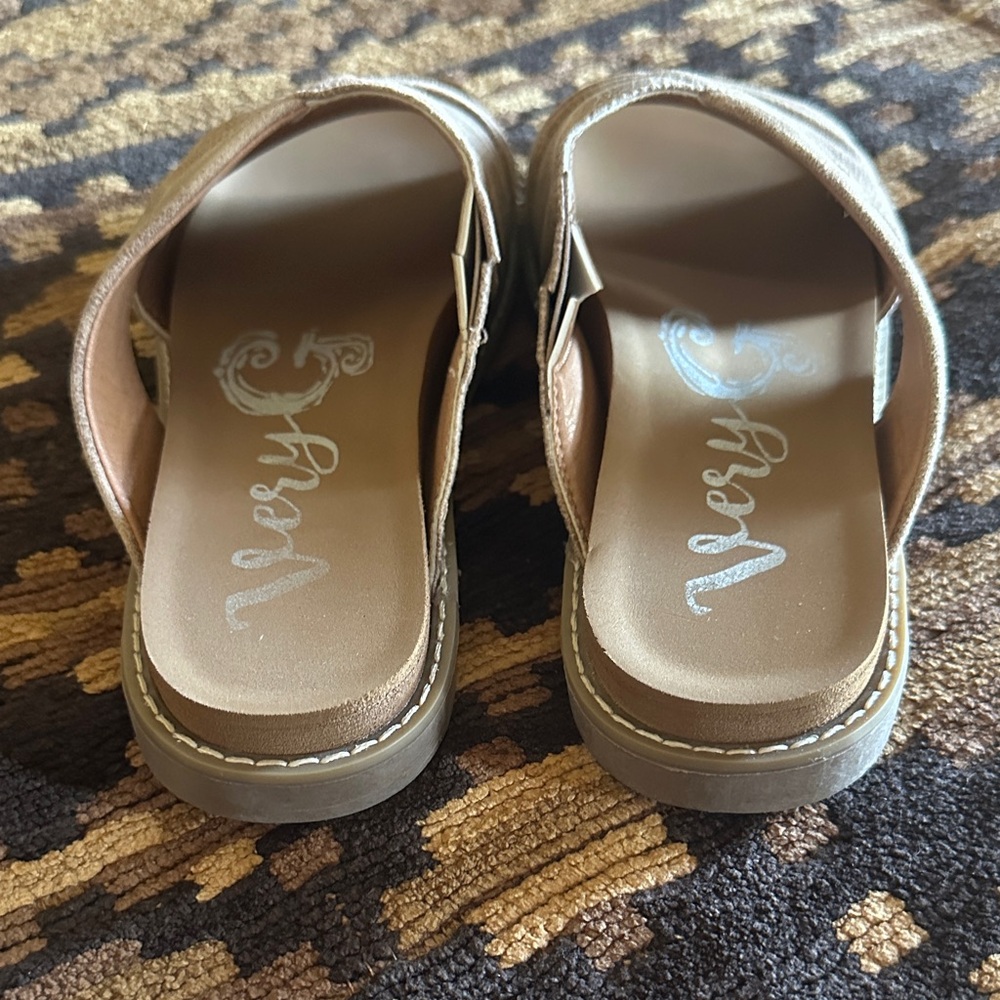 Very G Women's Taupe Mules - Picture 2 of 8